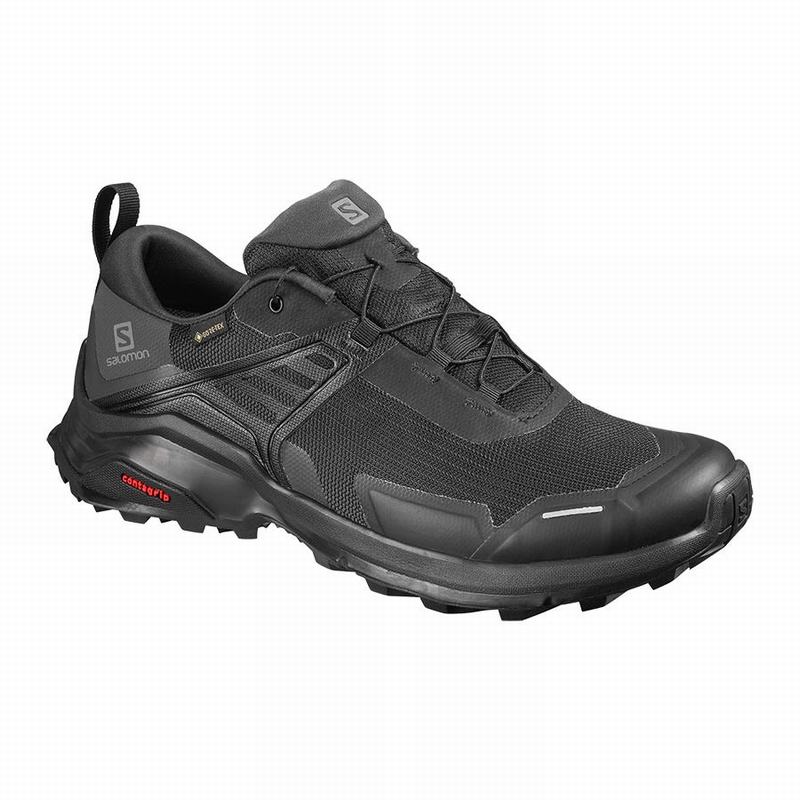 Salomon Singapore Mens Hiking Shoes - X RAISE GORE-TEX Black | 06372-IWXA